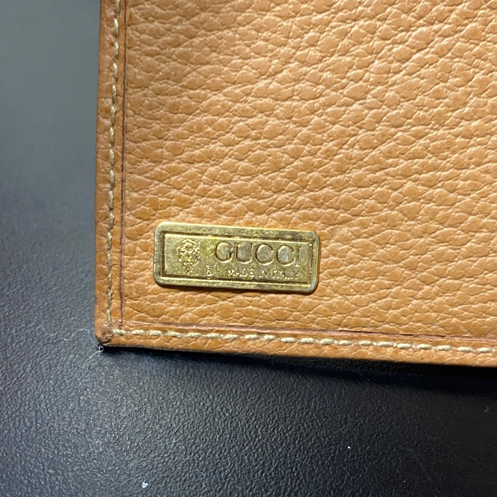 Gucci vintage Tan Leather long Women's Wallet - Picture 3 of 16